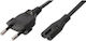 InLine Euro / IEC C7 - Euro / IEC C7 Cable 1.8m Μαύρο
