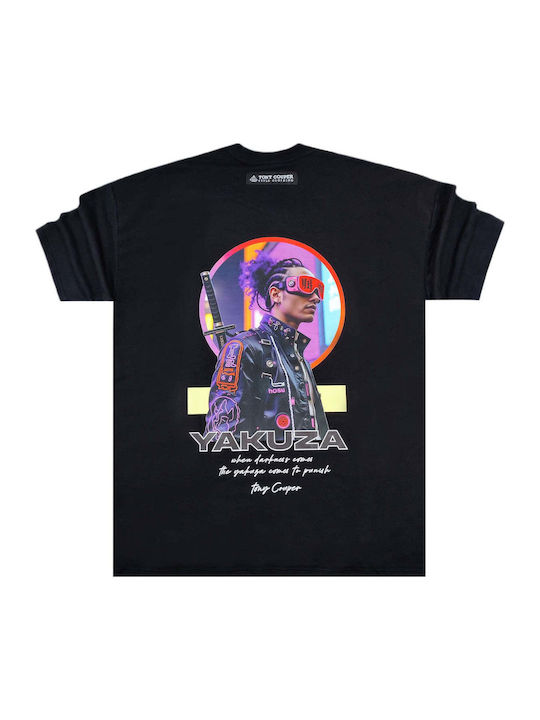 Ανδρική Κοντομάνικη Μπλούζα Tony Couper T25/5 Yakuza Over T-shirt Μαύρο