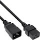 InLine IEC C19 / IEC C20 - IEC C19 / IEC C20 Cable 0.75m Μαύρο