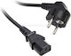 Kolink Schuko / IEC C13 - Schuko / IEC C13 Cable 1.8m Μαύρο KKTP01V2