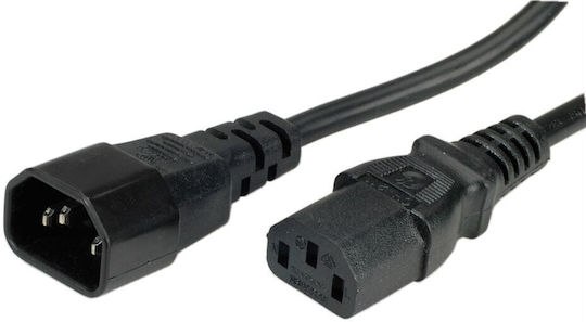 Roline IEC C14 / IEC C13 - IEC 320 / IEC C14 / IEC C13 Cable 1.8m Πράσινο