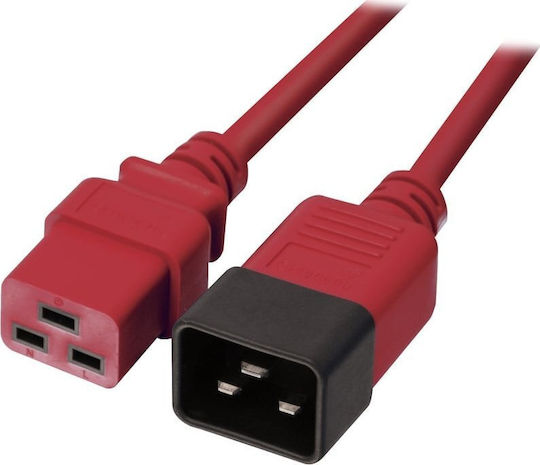 Lindy IEC C20 / IEC C19 - IEC C20 / IEC C19 Cable 3m Red