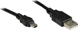 Καλώδιο Usb Alcasa Usb-a Miniusb 1.8 M Μαύρο 3310-am2