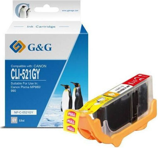 G&G Συμβατό Μελάνι Εκτυπωτή InkJet CLI521GY 8.4ml Γκρι 1τμχ