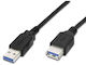 Premiumcord USB-Kabel USB-A zu USB-A 0,5 m Schwarz Ku3paa05bk