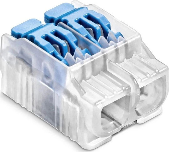 Simet Quick Connector Openable Cables Wires 2x 0.2-4mm2 32a 1pack=10pcs Simet Ideal Scl2 B10 88001303 Transparent Blue