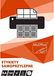Αυτοκόλλητες Ετικέτες Α4 Ορθογώνιες Myoffice 105x37mm Αυτοκόλλητες Ετικέτες Α4 Ορθογώνιες Myoffice 105x37mm
