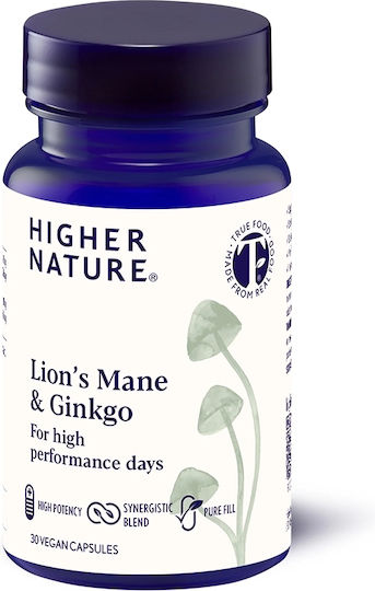 Higher Nature Lion’s Mane & Ginkgo 30 φυτικές κάψουλες