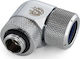 Προσαρμογέας Bitspower Bitspower Advanced 90 Μοιρών G1/4 Ίντσας Ag 14mm Ad Hardtube Περιστρεφόμενος Ασημί