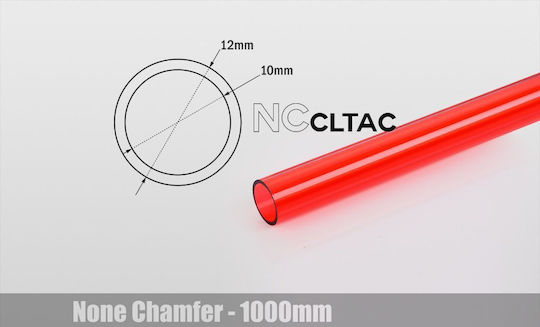 Тръба Bitspower Crystal Link 12/10mm 1000mm Червена Bp-ncclt12acird-l1000