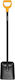 Fiskars Solid Shovel Metal Handle I-Shaped