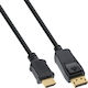 Inline Displayport To Hdmi Converter Cable Adapter Black 7.5m