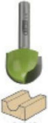 Luna Curved Semi-Circular Wood Router Bit 6 X 8...