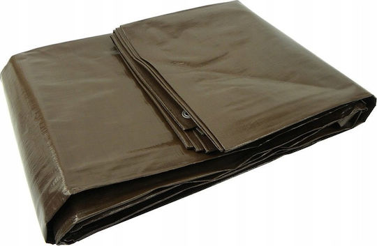 Geko Αδιάβροχος Μουσαμάς 200gr/m² 12x6μ. Βαρέως Τύπου Καφέ