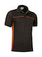 Tricou Polo Unisex Thunder – Valento Negru Portocaliu