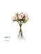Strauß aus künstlichen Blumen Rose Rosa 36cm GloboStar