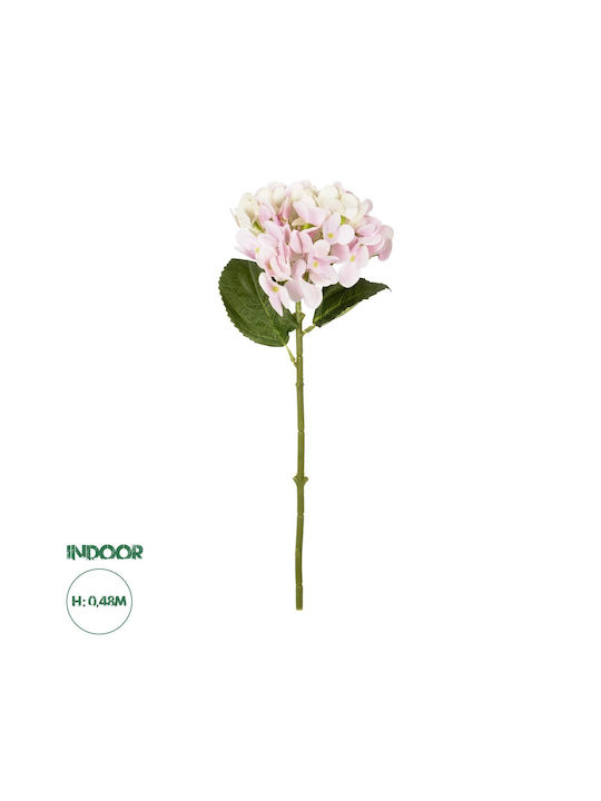 Dekorative künstliche Blume Hortensie Rosa 48cm GloboStar