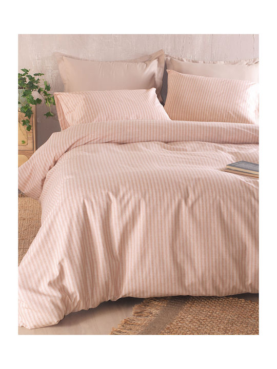 Rythmos Bettbezug-Set Übergröße mit 2 Kissenbezügen 225x250 Masters Pink