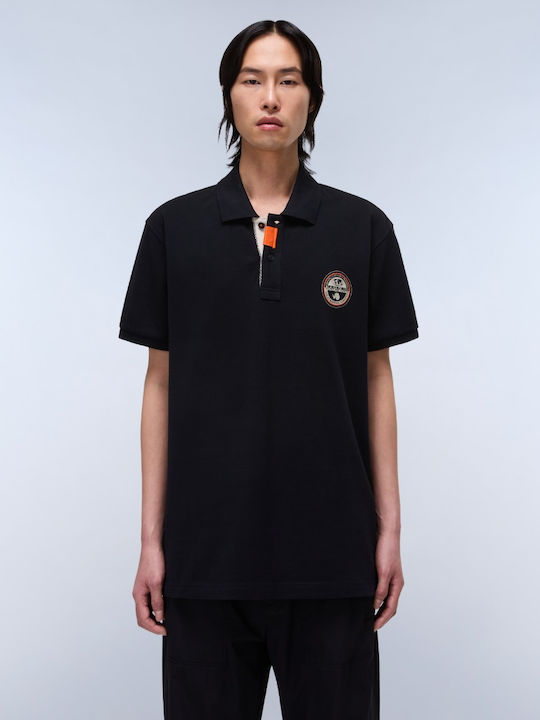 Napapijri Eclanis Polo Short Sleeve Black Blouse