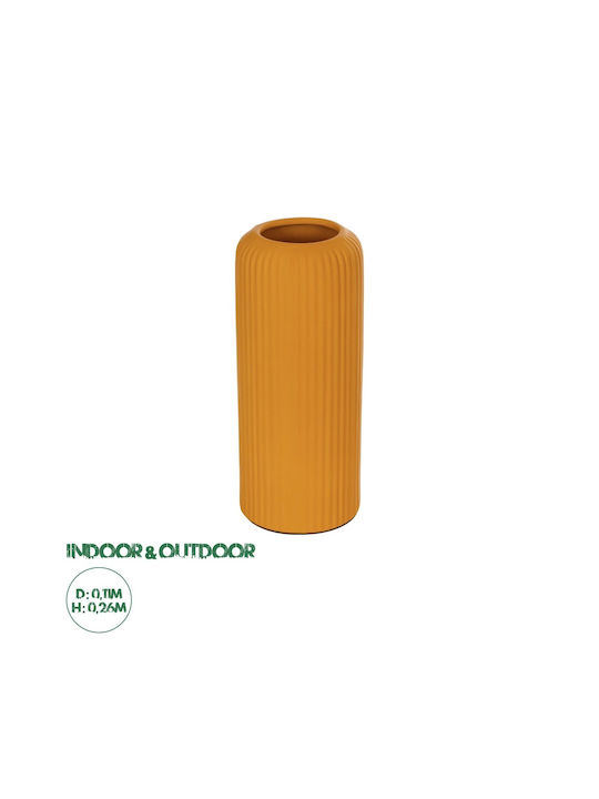 GloboStar Decorative Vase Orange 11x11x26cm