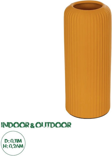 GloboStar Decorative Vase Orange 11x11x26cm