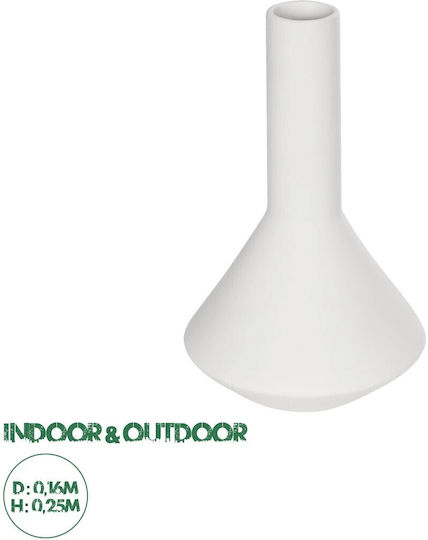 GloboStar Decorative Vase Artificial Garden Armeninville White 16x16x25cm