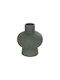 GloboStar Decorative Vase Artificial Garden Malachite Gray 13x13x16cm