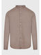 Long-sleeved Linen Shirt Cigar
