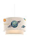 Kids Fabric Single Ceiling Light E27 Multicolour 30x20cm
