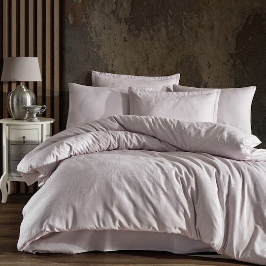 Clasy Home Set Huse Pentru Pilote Arata 200x220cm Dublu Cu 2 Fețe De Pernă Și 1 Cearșaf Bej