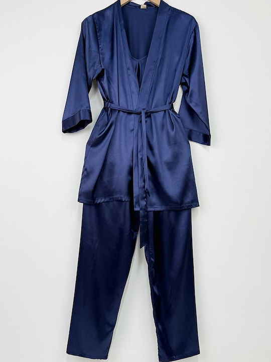 Cootaiya Set Pijamale pentru Femei Dark Blue Scurt