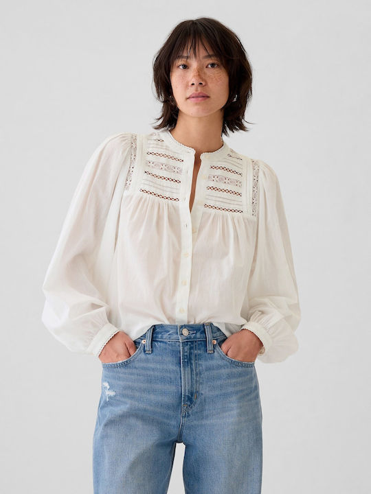 Μακρυμάνικο Γυναικείο Πουκάμισο Off White