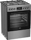 Beko Aragaz 72lt cu Plite pe Gaz Natural L60cm. Inox