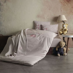 Class Home Collection Σετ Βρεφική Παπλωματοθήκη με Μαξιλαροθήκη Brown 120x150εκ.