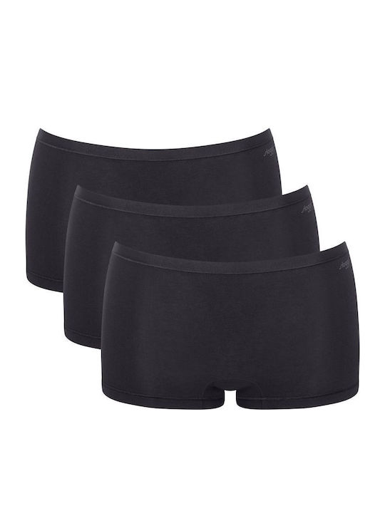 Sloggi Βαμβακερά Women's Boxer 3Pack Black