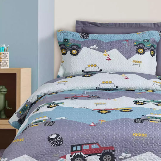 Das Home Wild Road Kinder Kissenbezüge Set 50x70cm Green, Grey