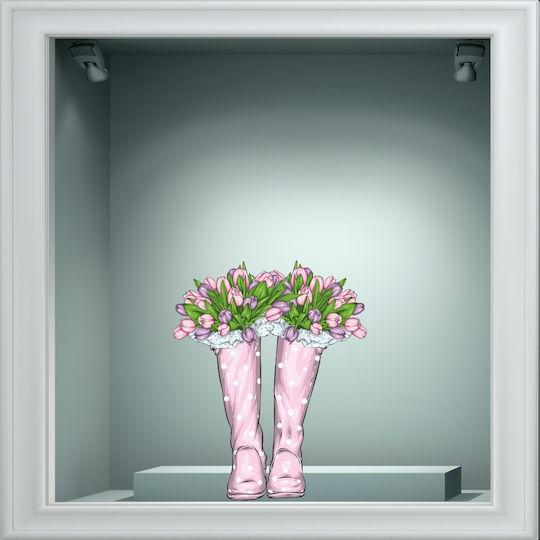 Αυτοκόλλητο Βιτρίνας - Ανοιξιάτικο 40 - 50cm X 40cm