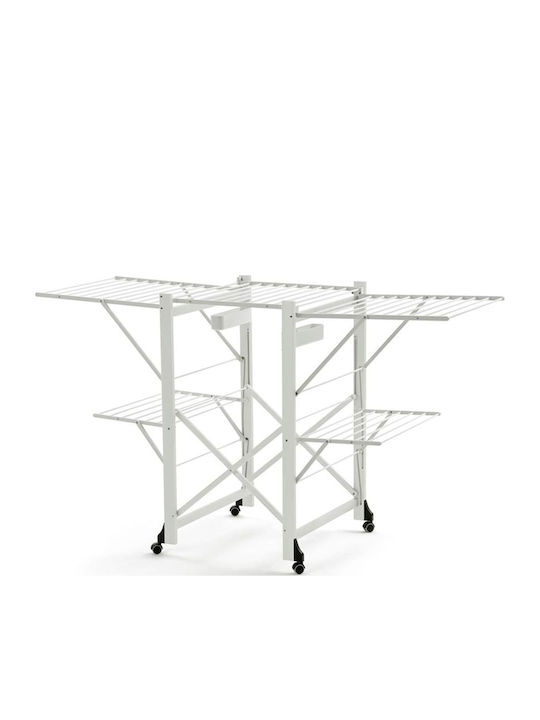 GreenTech Uscătoare Rufe Pliabilă De Pardoseală Din Aluminiu Cu Roți Cu Lungimea Suportului De Uscare A Hainelor 30m