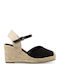 Women's Fabric Platform Espadrilles Black