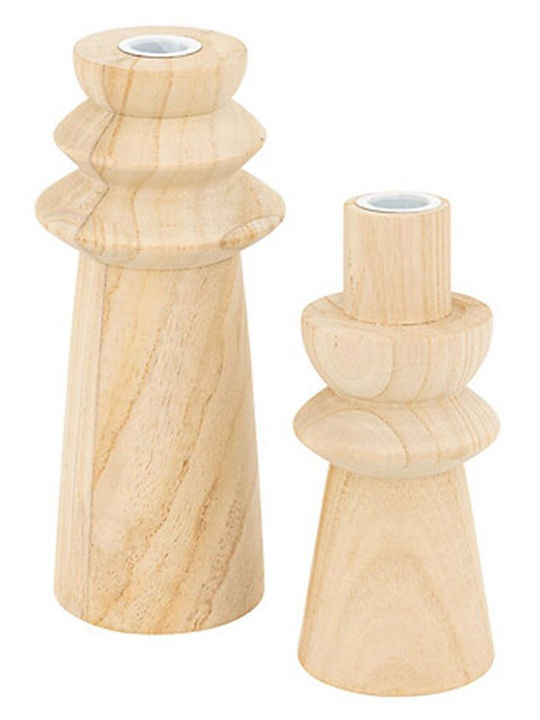 Atmosphera Set Kerzenhalter Hölzernes