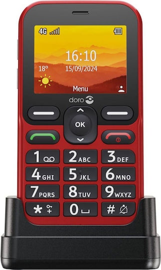 Doro Leva L10 Single SIM Κινητό με Κουμπιά Κόκκινο
