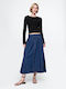 Дънково Плисе Midi Пола Dark Wash