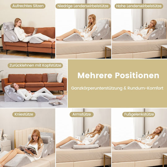 Bean Bag Bolster Poof Gray 42x42cm