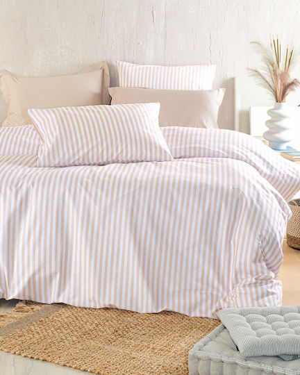 Rythmos Eloise Kissenbezug-Set mit Umschlagumschlag Beige 50x70cm.