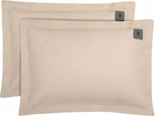 Greenwich Polo Club 3495 Set Față de Pernă Oxford Bej 50x70cm.