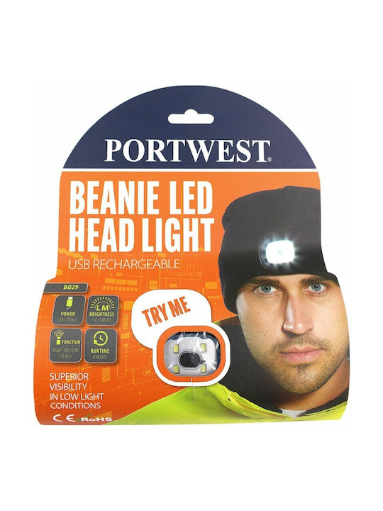 Portwest B029 Stirnlampe Beanie Dunkelblau