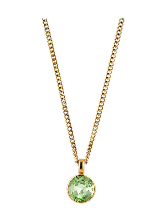 Dyrberg/Kern Necklace from Gold Plated Steel Green