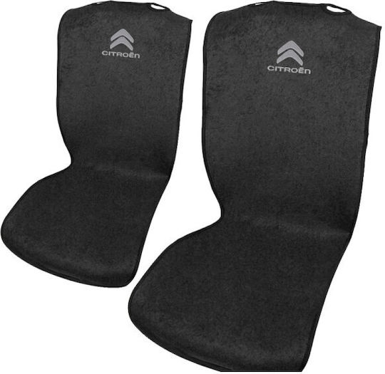 Πλατοκαθίσματα Μπροστινά Citroen Σετ 2 Τεμ Universal Polyester Πετσετέ Takeposition Μαύρο 214-3243-9006-02