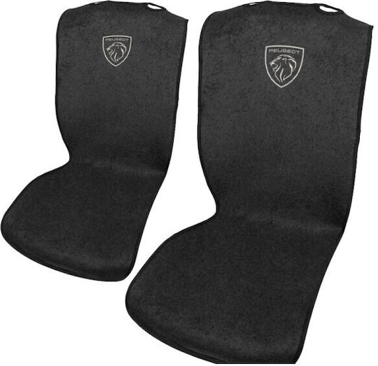 Πλατοκαθίσματα Μπροστινά Peugeot Σετ 2 Τεμ Universal Polyester Πετσετέ Takeposition Μαύρο 214-3243-9011-02