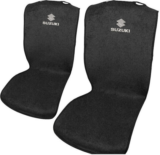 Πλατοκαθίσματα Μπροστινά Suzuki Σετ 2 Τεμ Universal Polyester Πετσετέ Takeposition Μαύρο 214-3243-9013-02
